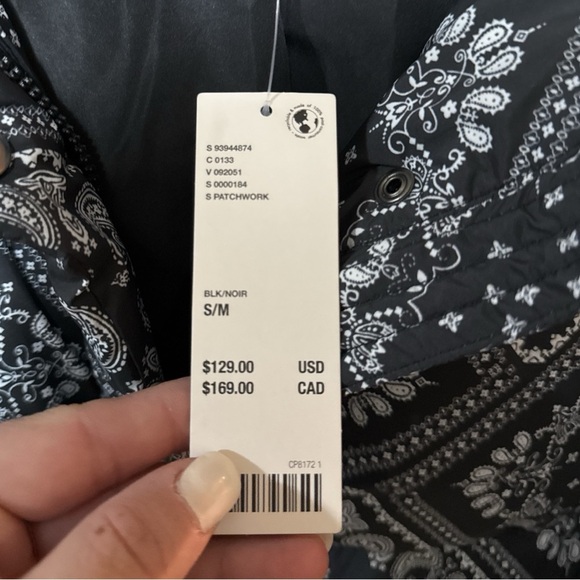 NWT - BDG Ola patchwork printed puffer jacket - Size S/M - Picture 6 of 8